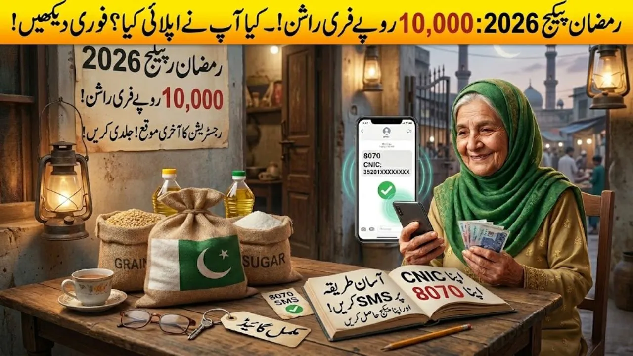 8070 SMS Registration Method for 10000 Ramzan Package 2026